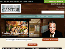 Tablet Screenshot of cantorfraudlawyers.com